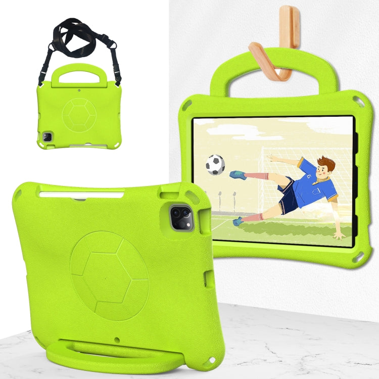 For iPad Air 11 2024 Handle Football Shaped EVA Shockproof Tablet Case(Grass Green) - iPad Air 11 2024 Cases by PMC TechLife | Online Shopping South Africa | PMC TechLife | Buy Now Pay Later Mobicred