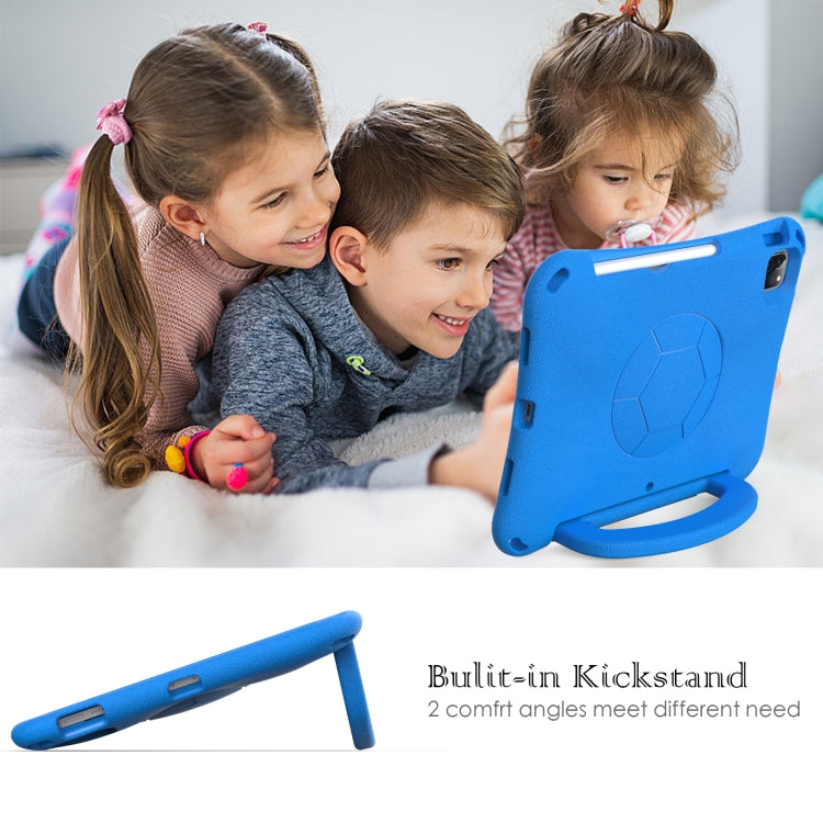 For iPad Air 11 2024 Handle Football Shaped EVA Shockproof Tablet Case(Blue) - iPad Air 11 2024 Cases by PMC TechLife | Online Shopping South Africa | PMC TechLife | Buy Now Pay Later Mobicred