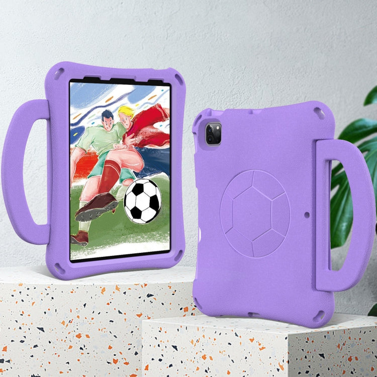 For iPad Pro 11 2024 Handle Football Shaped EVA Shockproof Tablet Case(Light Purple) - iPad Pro 11 2024 Cases by PMC TechLife | Online Shopping South Africa | PMC TechLife | Buy Now Pay Later Mobicred