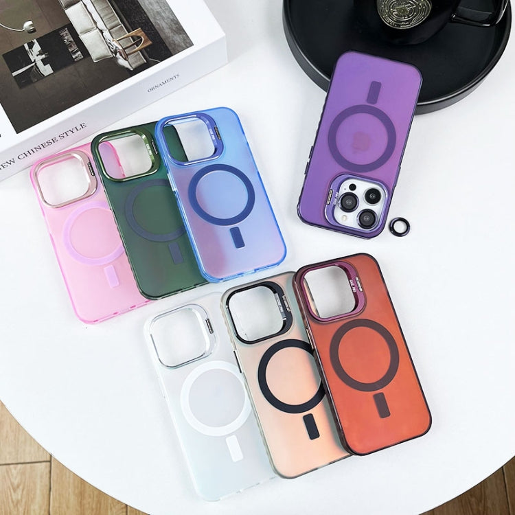 For iPhone 13 Pro Max MagSafe Lens Holder PC Hybrid TPU Phone Case(Blue) - iPhone 13 Pro Max Cases by PMC TechLife | Online Shopping South Africa | PMC TechLife