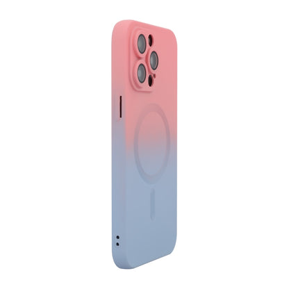 For iPhone 16 Pro ENKAY Hat-Prince MagSafe Rainbow Gradient Silicone Phone Case with Lens Film(Pink Blue) - iPhone 16 Pro Cases by ENKAY | Online Shopping South Africa | PMC Jewellery | Buy Now Pay Later Mobicred