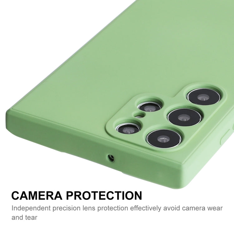 For Samsung Galaxy S24 Ultra 5G ENKAY Liquid Silicone Soft Shockproof Phone Case(Light Green) - Galaxy S24 Ultra 5G Cases by ENKAY | Online Shopping South Africa | PMC Jewellery | Buy Now Pay Later Mobicred