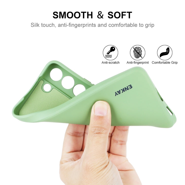 For Samsung Galaxy S24 5G ENKAY Liquid Silicone Soft Shockproof Phone Case(Beige) - free shipping - PMC Jewellery - Order now!
