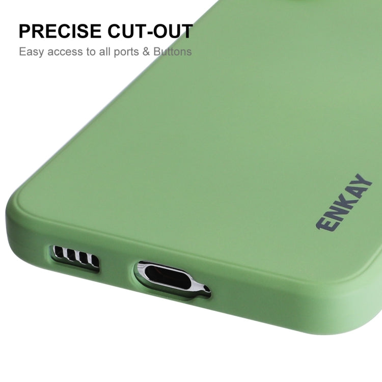 For Samsung Galaxy S24 5G ENKAY Liquid Silicone Soft Shockproof Phone Case(Beige) - free shipping - PMC Jewellery - Order now!