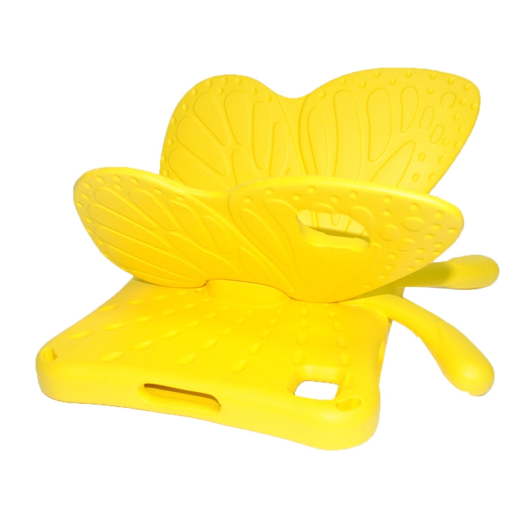 For Honor Pad X8 / X6 /7 Butterfly Bracket Kids EVA Shockproof Tablet Case(Yellow) - Huawei by PMC TechLife | Online Shopping South Africa | PMC TechLife | Buy Now Pay Later Mobicred