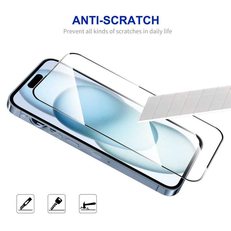 For iPhone 15 ENKAY Easy Install High Alumina Silicon Full Glass Film - iPhone 15 Tempered Glass by ENKAY | Online Shopping South Africa | PMC Jewellery | Buy Now Pay Later Mobicred