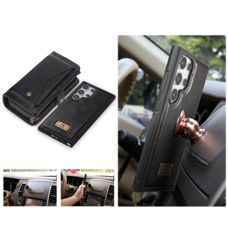 For Samsung Galaxy S24 5G Multi-functional Zipper Wallet Leather Phone Case(Black) - free shipping - PMC Jewellery - Order now!
