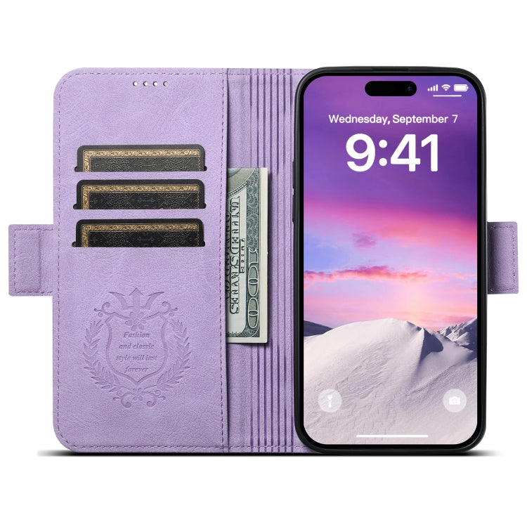 For iPhone 13 Pro Max SUTENI J07 Multifunctional Horizontal Flip Magsafe Leather Phone Case(Purple) - iPhone 13 Pro Max Cases by Suteni | Online Shopping South Africa | PMC Jewellery | Buy Now Pay Later Mobicred