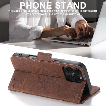 For iPhone 16 SUTENI J07 Multifunctional Horizontal Flip Magsafe Leather Phone Case(Brown) - iPhone 16 Cases by Suteni | Online Shopping South Africa | PMC Jewellery | Buy Now Pay Later Mobicred