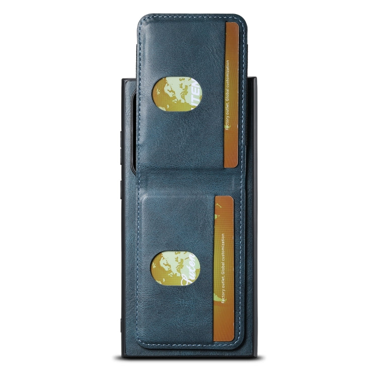 For Samsung Galaxy S24 Ultra 5G Suteni H03 Oil Wax Leather Wallet Stand Back Phone Case(Blue) - Galaxy S24 Ultra 5G Cases by Suteni | Online Shopping South Africa | PMC Jewellery | Buy Now Pay Later Mobicred