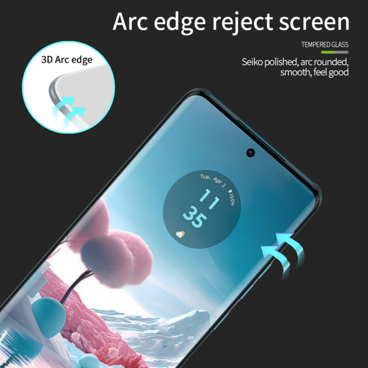 For Motorola Moto Edge 40 Neo MOFI 9H 3D Hot Bending Tempered Glass Film(Black) - Motorola Tempered Glass by MOFI | Online Shopping South Africa | PMC Jewellery