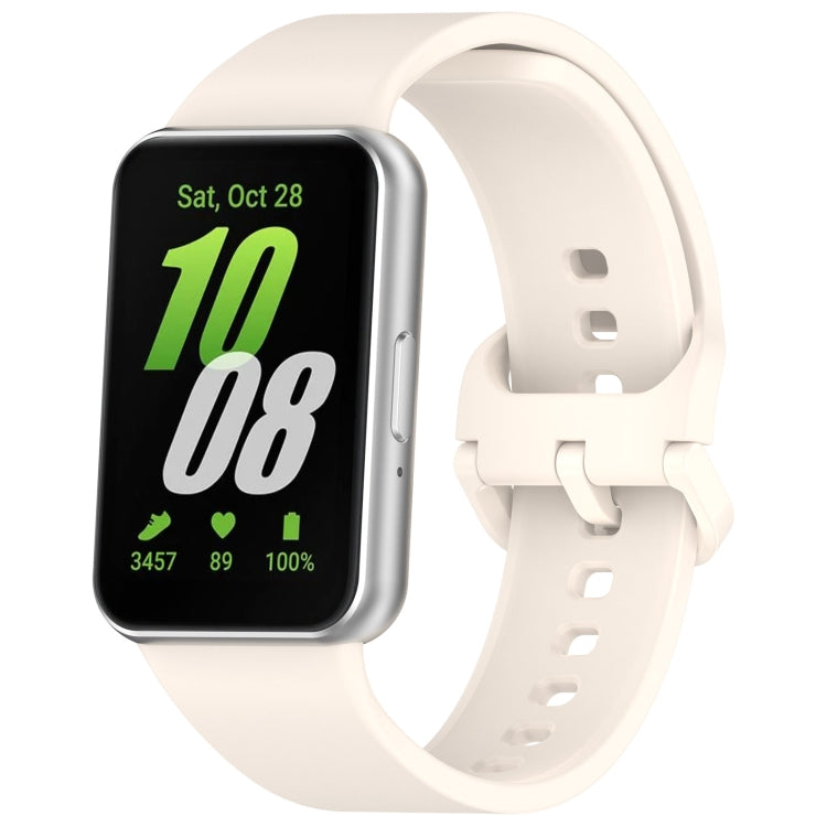 For Samsung Galaxy Fit 3 SM-R390 Solid Color Buckle Silicone Watch Band(Starlight) - free shipping - PMc TechLife - Order now!