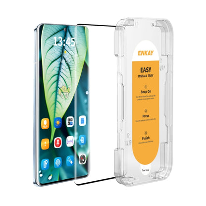 For OPPO Reno10 /11 /11 Pro ENKAY Easy Install Hot Bending Full Coverage Side Glue Tempered Glass Film - Reno11 Tempered Glass by ENKAY | Online Shopping South Africa | PMC Jewellery | Buy Now Pay Later Mobicred