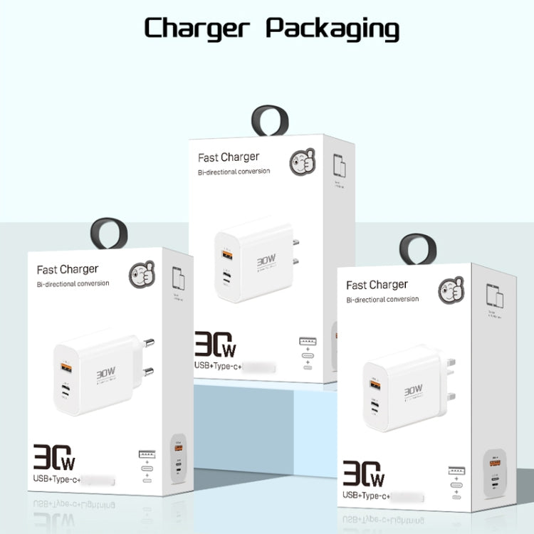PD30W USB-C / Type-C + 8 Pin + USB-A Reverse Charger Suitable for iPhone Series(UK Plug) - free shipping - PMC Jewellery - Order now!