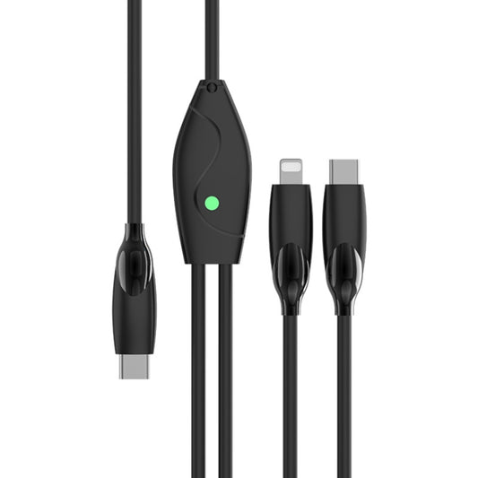 ENKAY PD100W 2-in-1 Type-C to Type-C / 8 Pin Fast Charging Cable with E-Marker, Cable Length:1.2m - Multifunction Cable by ENKAY | Online Shopping South Africa | PMC Jewellery | Buy Now Pay Later Mobicred