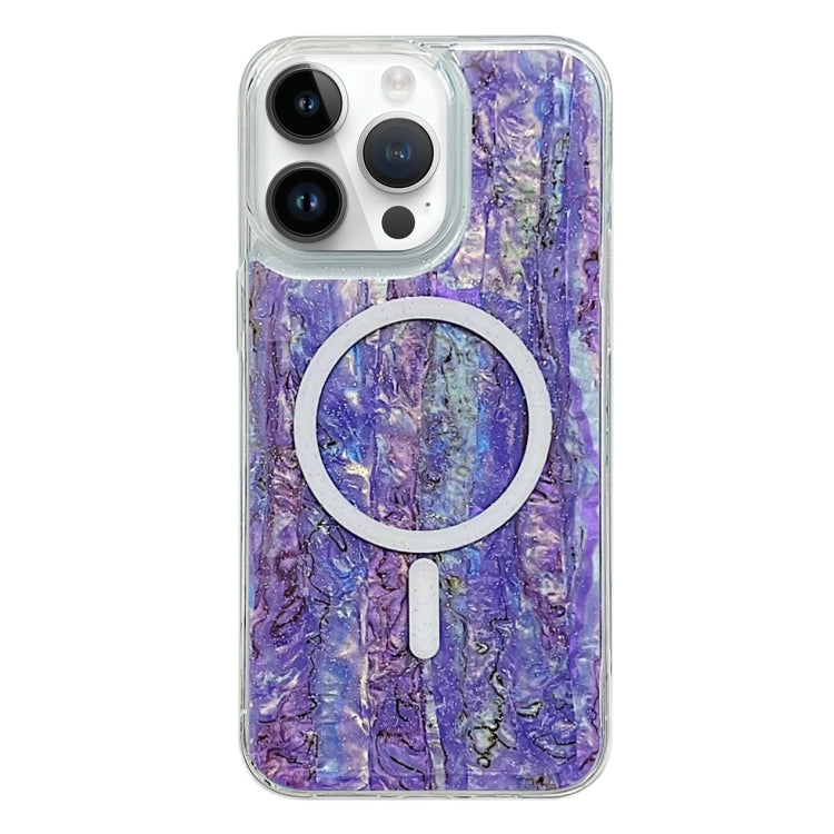 For iPhone 13 Pro Shell Texture Multicolor MagSafe TPU Phone Case(Purple) - iPhone 13 Pro Cases by PMC TechLife | Online Shopping South Africa | PMC TechLife