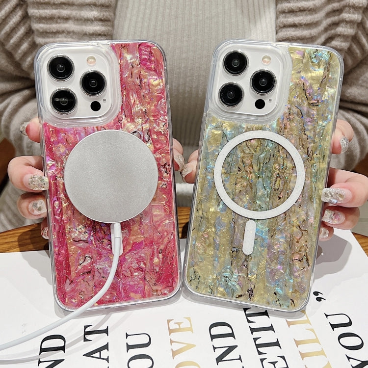 For iPhone 11 Shell Texture Multicolor MagSafe TPU Phone Case(Sky Blue) - iPhone 11 Cases by PMC TechLife | Online Shopping South Africa | PMC TechLife