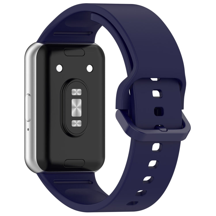 For Samsung Galaxy Fit 3 Solid Color Colorful Buckle Silicone Watch Band(Dark Blue) - Watch Bands by PMC TechLife | Online Shopping South Africa | PMC TechLife