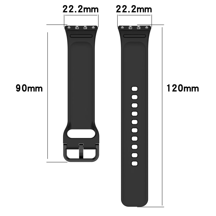For Samsung Galaxy Fit 3 Solid Color Colorful Buckle Silicone Watch Band(Black) - Watch Bands by PMC TechLife | Online Shopping South Africa | PMC TechLife