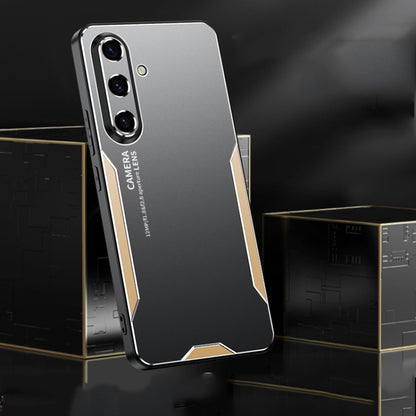 For Samsung Galaxy S25+ 5G Blade Series TPU Hybrid Metal Phone Case(Silver) - Galaxy S25+ 5G Cases by PMC Jewellery | Online Shopping South Africa | PMC Jewellery | Buy Now Pay Later Mobicred