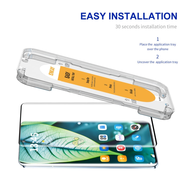 For Realme 12 Pro / 12 Pro+ ENKAY Easy Install Hot Bending Full Coverage Side Glue Tempered Glass Film - free shipping - PMC Jewellery - Order now!