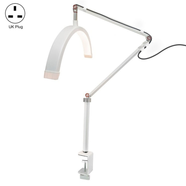 HD-M3X For Eyelash Extensions / Tattoo / Nail Art Lighting Lamp 16 inch Clip-on Half Moon Desk Lamp(UK Plug) - Selfie Light by PMC Jewellery | Online Shopping South Africa | PMC Jewellery | Buy Now Pay Later Mobicred