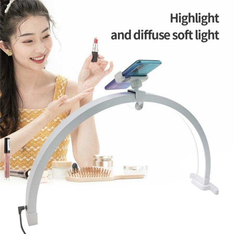 M12X Foldable LED Half Moon Lamp Touch Control Nail Art Lamp, Length: 56cm(AU Plug) - Selfie Light by PMC TechLife | Online Shopping South Africa | PMC TechLife | Buy Now Pay Later Mobicred