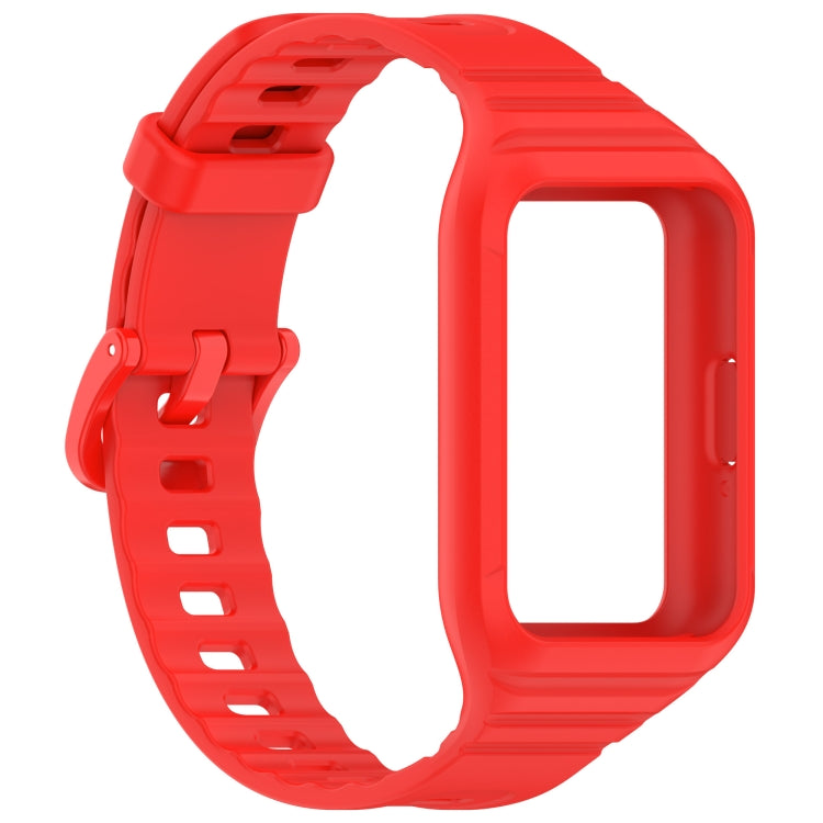 For Samsung Galaxy Fit 3 Integrated TPU Watch Band(Red) - Watch Bands by PMC TechLife | Online Shopping South Africa | PMC TechLife