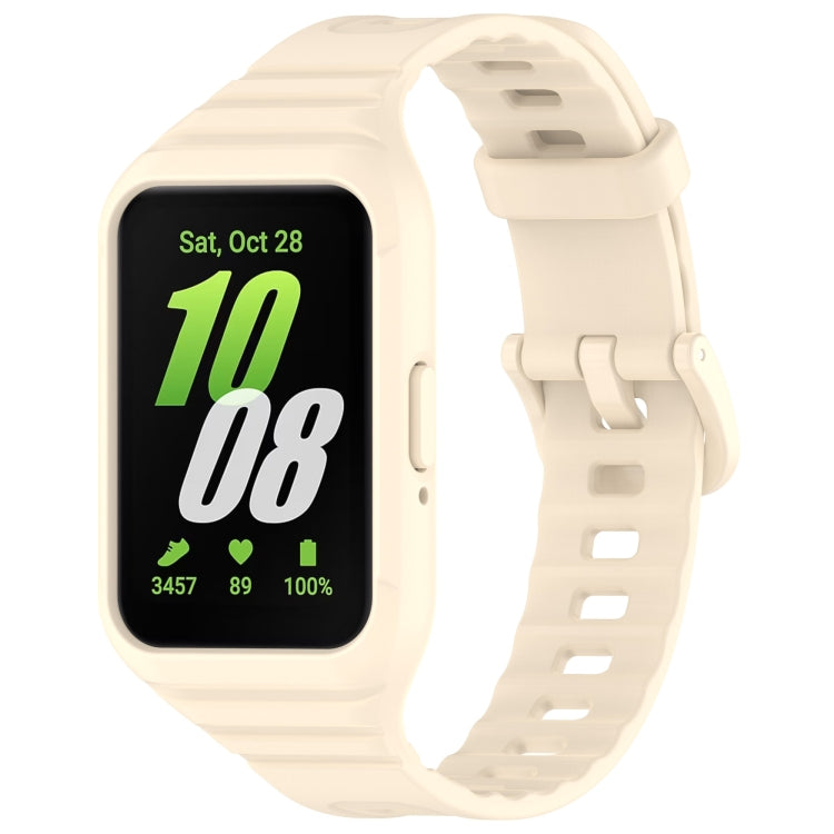 For Samsung Galaxy Fit 3 Integrated TPU Watch Band(Beige) - Watch Bands by PMC Jewellery | Online Shopping South Africa | PMC Jewellery