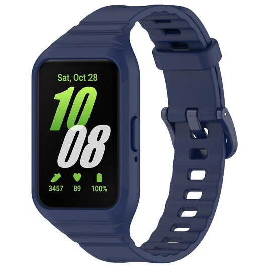 For Samsung Galaxy Fit 3 Integrated TPU Watch Band(Dark Blue) - Watch Bands by PMC Jewellery | Online Shopping South Africa | PMC Jewellery