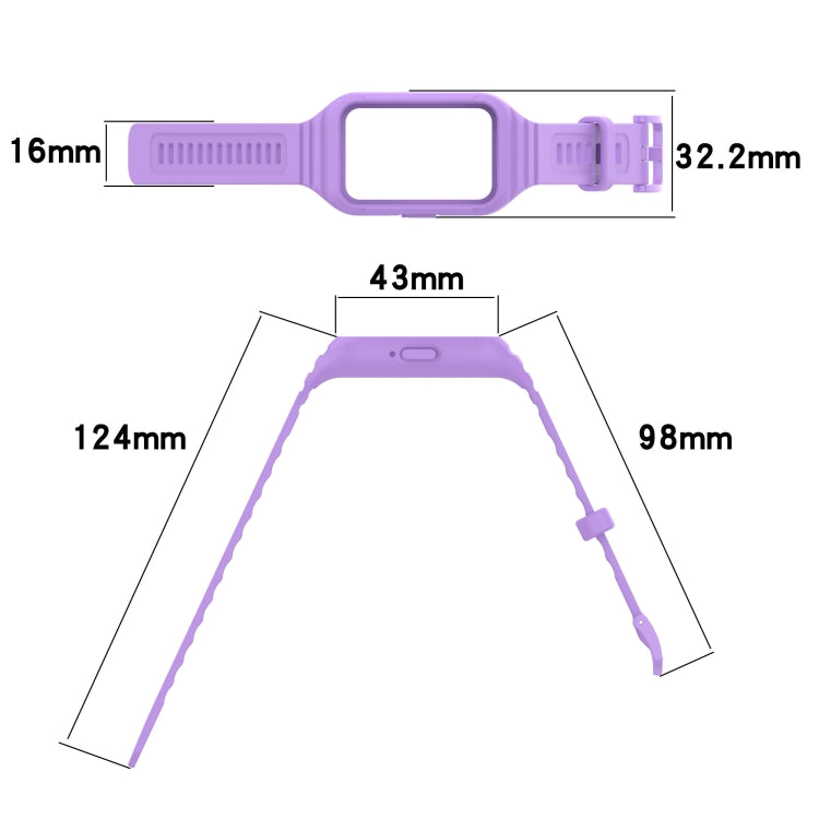 For Samsung Galaxy Fit 3 Integrated TPU Watch Band(Dark Blue) - Watch Bands by PMC TechLife | Online Shopping South Africa | PMC TechLife