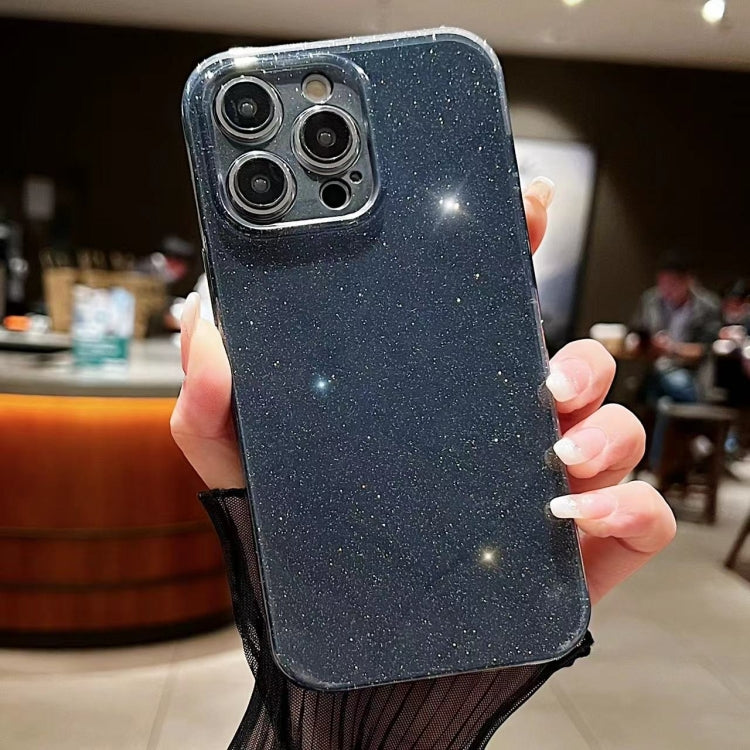 For iPhone 16 Pro Max Jelly Glitter Solid Color TPU Phone Case(Black) - iPhone 16 Pro Max Cases by PMC TechLife | Online Shopping South Africa | PMC TechLife | Buy Now Pay Later Mobicred