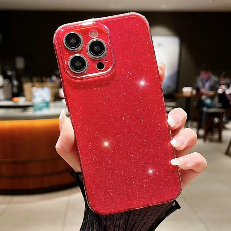 For iPhone 16 Pro Max Jelly Glitter Solid Color TPU Phone Case(Red) - iPhone 16 Pro Max Cases by PMC Jewellery | Online Shopping South Africa | PMC Jewellery | Buy Now Pay Later Mobicred