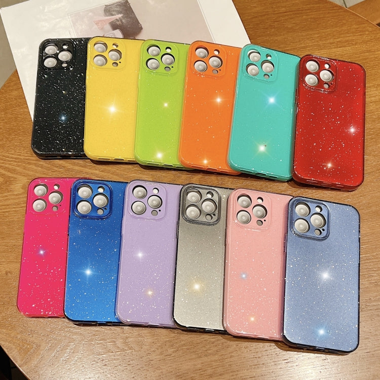 For iPhone 16 Jelly Glitter Solid Color TPU Phone Case(Black) - iPhone 16 Cases by PMC TechLife | Online Shopping South Africa | PMC TechLife | Buy Now Pay Later Mobicred