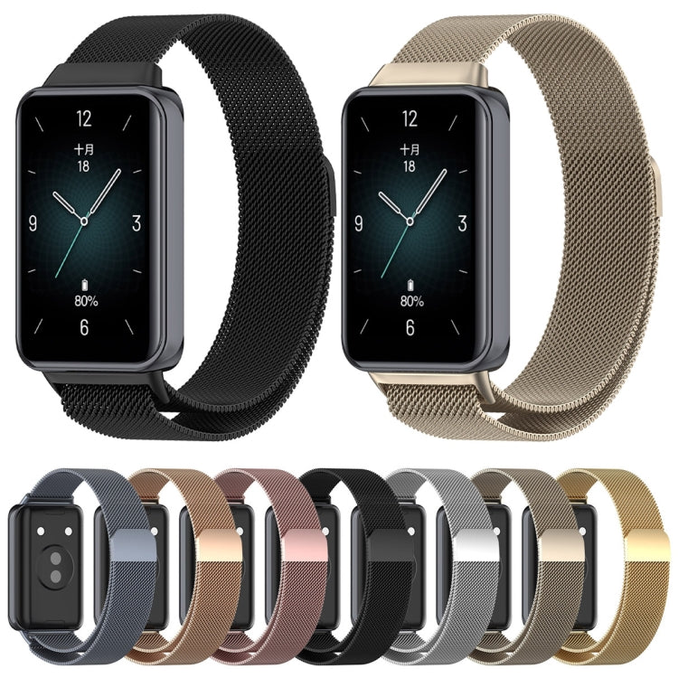 For Honor Band 9 Milan Magnetic Steel Mesh Watch Band(Starlight) - Watch Bands by PMC TechLife | Online Shopping South Africa | PMC TechLife