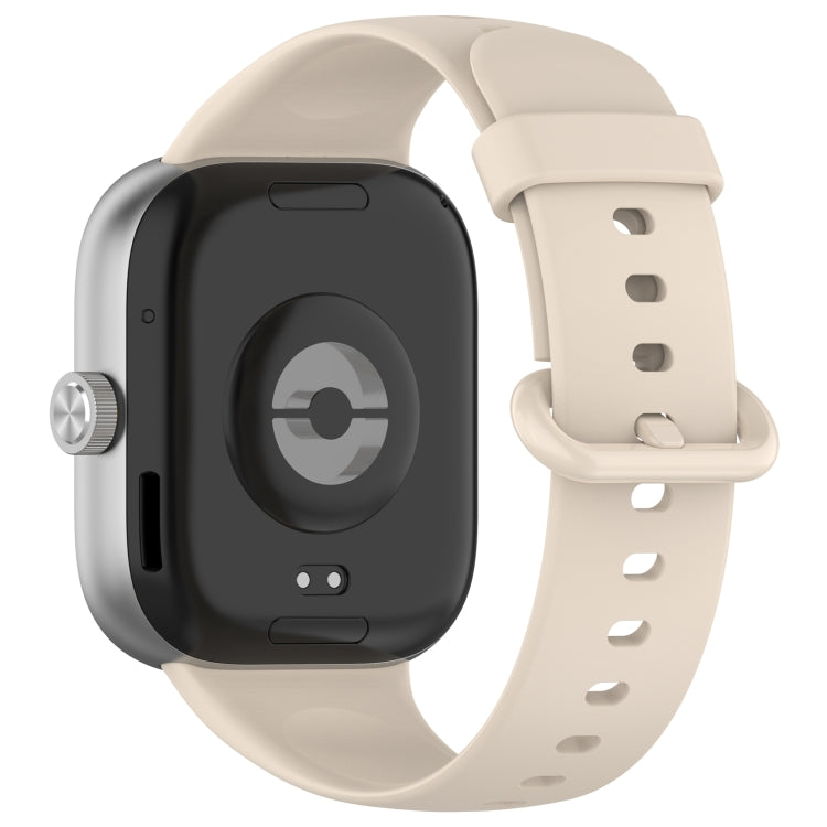 For Redmi Watch 4 Solid Color Colorful Buckle Silicone Watch Band(Ivory White) - Watch Bands by PMC TechLife | Online Shopping South Africa | PMC TechLife