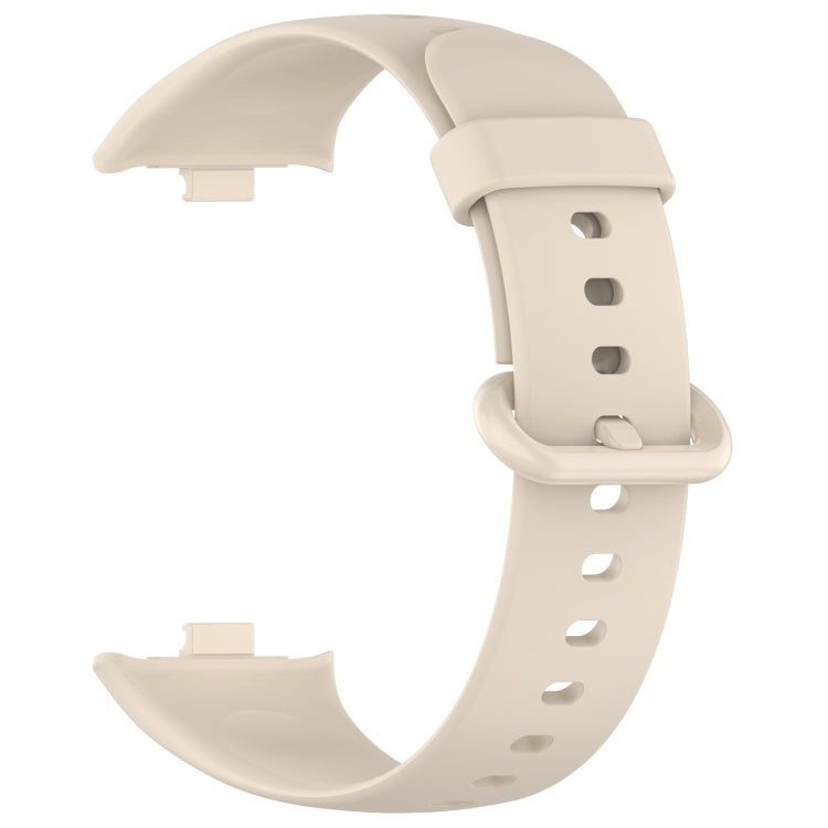 For Redmi Watch 4 Solid Color Colorful Buckle Silicone Watch Band(Ivory White) - Watch Bands by PMC TechLife | Online Shopping South Africa | PMC TechLife