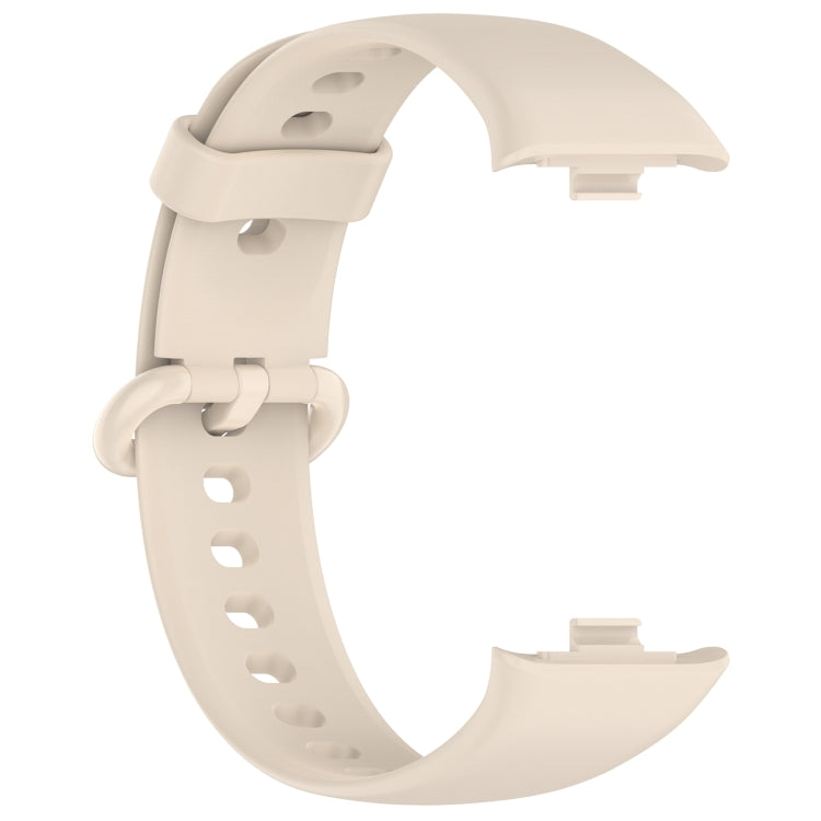 For Redmi Watch 4 Solid Color Colorful Buckle Silicone Watch Band(Ivory White) - Watch Bands by PMC TechLife | Online Shopping South Africa | PMC TechLife