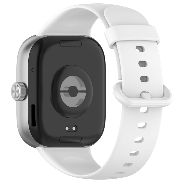 For Redmi Watch 4 Solid Color Colorful Buckle Silicone Watch Band(White) - Watch Bands by PMC TechLife | Online Shopping South Africa | PMC TechLife
