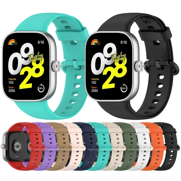 For Redmi Watch 4 Solid Color Colorful Buckle Silicone Watch Band(Ivory White) - Watch Bands by PMC TechLife | Online Shopping South Africa | PMC TechLife