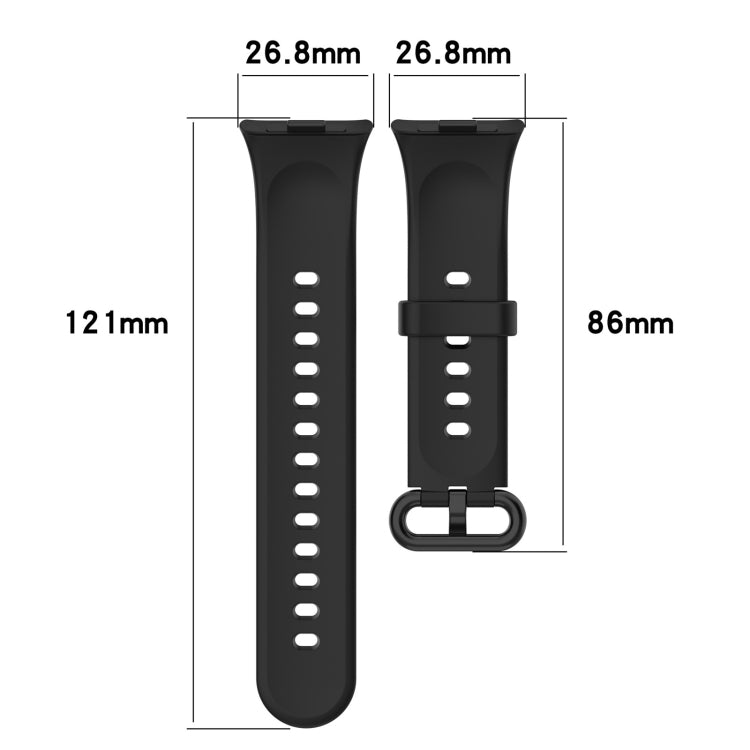 For Redmi Watch 4 Solid Color Colorful Buckle Silicone Watch Band(Ivory White) - Watch Bands by PMC TechLife | Online Shopping South Africa | PMC TechLife