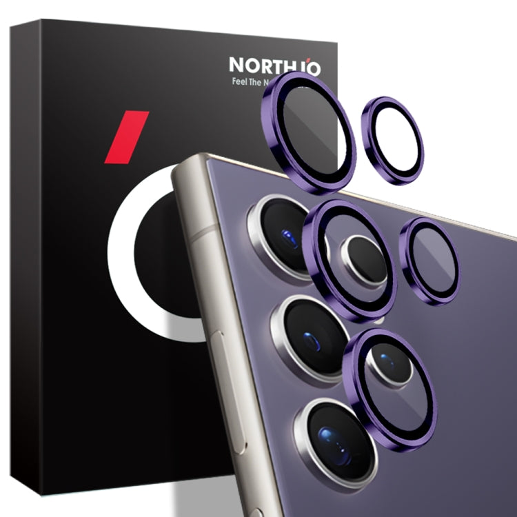 For Samsung Galaxy S24 Ultra 5G NORTHJO Camera LensCD Vein Metal Ring Tempered Glass Film(Purple) - Galaxy S24 Ultra 5G Tempered Glass by NORTHJO | Online Shopping South Africa | PMC Jewellery | Buy Now Pay Later Mobicred