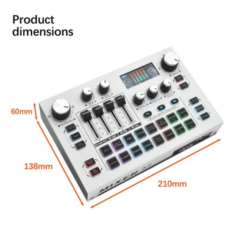 X7 48V Live Broadcast Audio Mixer Professional Microphone Live Sound Card - Live Sound Effects Processors by PMC TechLife | Online Shopping South Africa | PMC TechLife | Buy Now Pay Later Mobicred