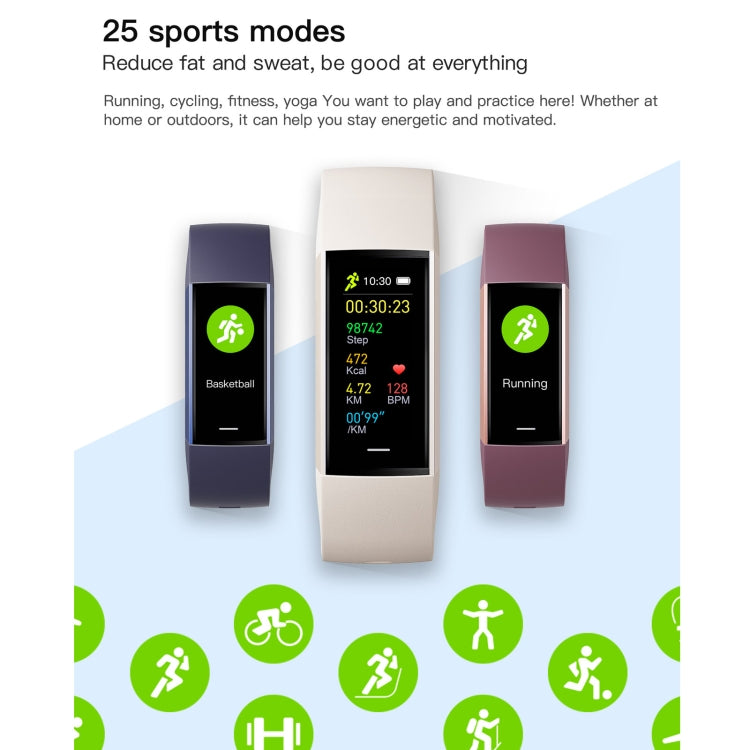 C80 IP67 Waterproof Smart Bracelet Sport Fitness Tracker(Wine Red) - Smart Wristbands by PMC TechLife | Online Shopping South Africa | PMC TechLife
