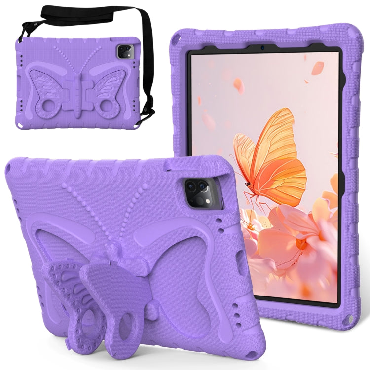 For iPad Air 11 2024 Butterfly Bracket EVA Shockproof Tablet Case(Light Purple) - iPad Air 11 2024 Cases by PMC TechLife | Online Shopping South Africa | PMC TechLife | Buy Now Pay Later Mobicred
