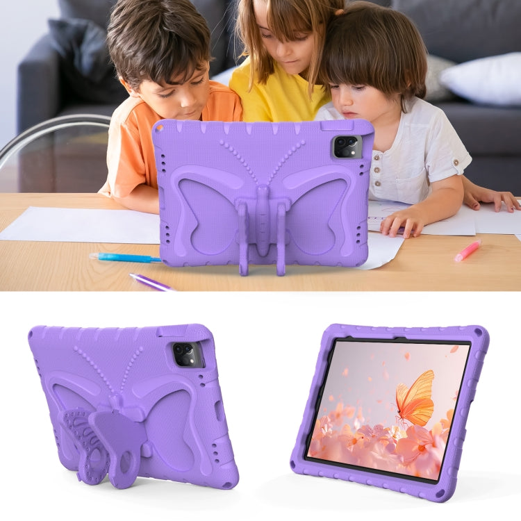 For iPad Air 11 2024 Butterfly Bracket EVA Shockproof Tablet Case(Light Purple) - iPad Air 11 2024 Cases by PMC TechLife | Online Shopping South Africa | PMC TechLife | Buy Now Pay Later Mobicred