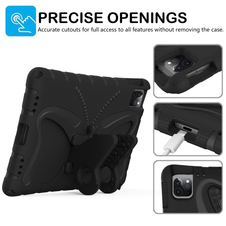 For iPad Air 11 2024 Butterfly Bracket EVA Shockproof Tablet Case(Black) - iPad Air 11 2024 Cases by PMC TechLife | Online Shopping South Africa | PMC TechLife | Buy Now Pay Later Mobicred