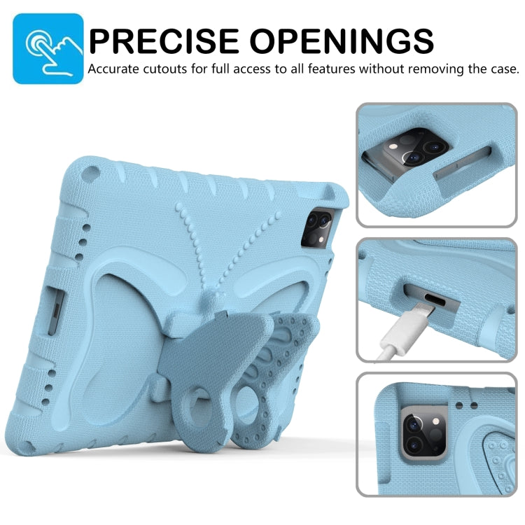 For iPad Air 11 2025 / 2024 Butterfly Bracket EVA Shockproof Tablet Case(Light Blue) - iPad Air 11 2025 / 2024 Cases by PMC TechLife | Online Shopping South Africa | PMC TechLife | Buy Now Pay Later Mobicred