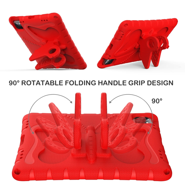 For iPad Air 11 2024 Butterfly Bracket EVA Shockproof Tablet Case(Red) - iPad Air 11 2024 Cases by PMC TechLife | Online Shopping South Africa | PMC TechLife | Buy Now Pay Later Mobicred