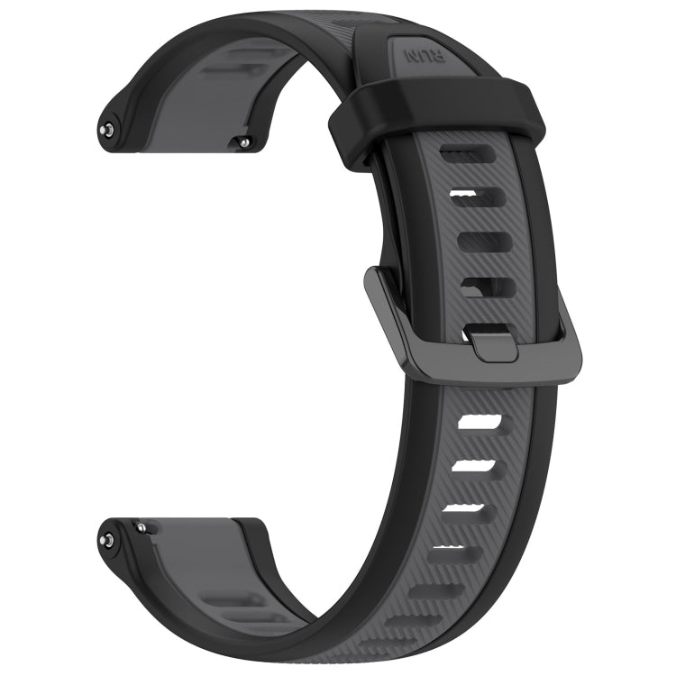 For Garmin Venu 3 22mm Two Color Textured Silicone Watch Band(Grey+Black) - Watch Bands by PMC Jewellery | Online Shopping South Africa | PMC Jewellery